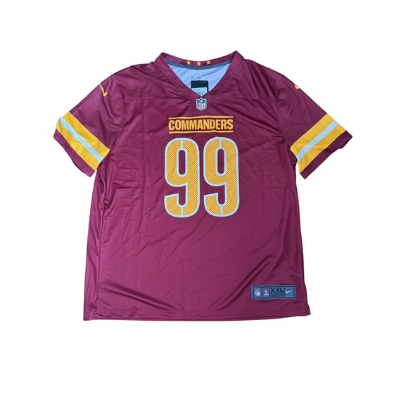 Nike Chase Young Commanders NFL Jersey XXL Burgundy Gold On Field Apparel New - Picture 1 of 5